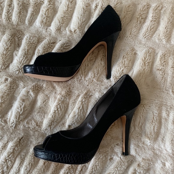 Cole Haan Peek Toe Pumps. Size 8. NWOT. Black. 4 1/2” Heel. Platform Sol… - Picture 6 of 12